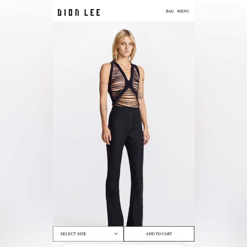 Dion Lee NET DISTRESSED Top - Picture 1 of 4